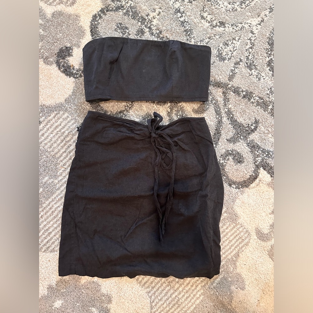 Free People matching skirt and tube top